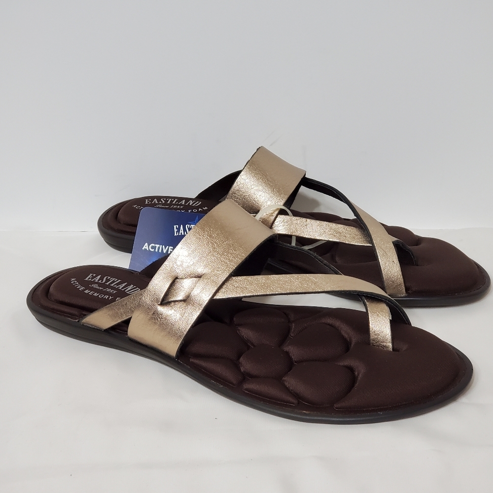 Eastland Sandals Misty Gold NEW - Picture 2 of 7